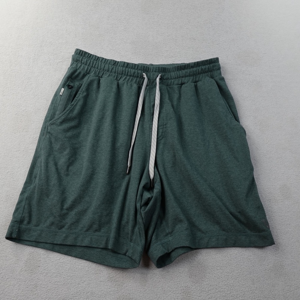 Vuori Ponto Shorts Mens Medium Green Performance Stretch Athletic Workout V344